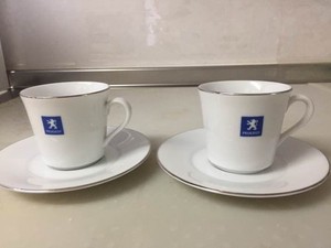 Peugeot Espresso Cup Saucer Pair Set
