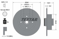 2 X Bremsscheibe Textar 92154403 FüR Renault Clio III