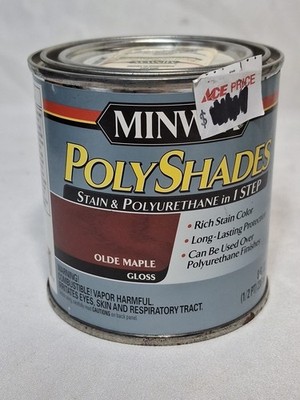 Minwax PolyShades Olde Maple Wood Stain and Finish 1/2 Pint,  Glossy Sheen