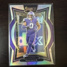 2024 Panini Select Ivan Pace Jr 62 Silver Die Cut Prizm SP Vikings
