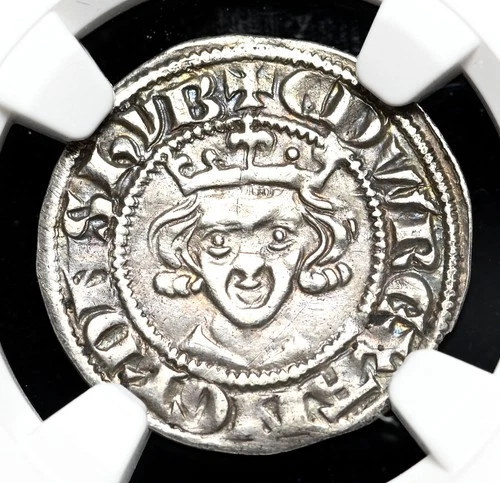 ENGLAND. Edward I Longshanks, 1272-1307. Silver Penny, Scarcer class, NGC AU
