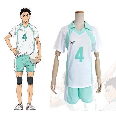 SALE Haikyuu No.4 Iwaizumi Hajime Aoba Johsai High School Cosplay Uniform Jersey