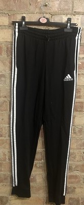 Adidas Essentials Tapered Joggers Size Medium Cuffed Black Cotton Blend