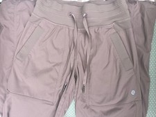 Lululemon Dance Studio Pant Women Size 0 Brown Straight Leg Mid rise Drawstring