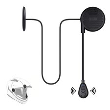 Ultra-Thin 0.35 Inches Motorcycle Helmet Bluetooth Headset, IPX7 Black