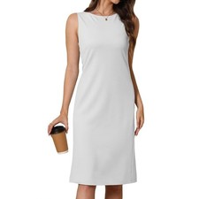 Wldrsd Womens XXL Sage Green Sleeveless Sheath Midi Dress Business Casual NWT