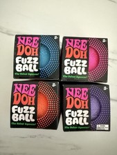 AUTHENTIC Schylling NEEDOH Fuzzball Factory Sealed Velvet Squeeze 4 Pack