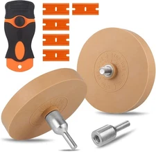 2X Car Decal Remover Eraser Wheel For Remove 3M Glue Adhesive Sticker Pinstripe