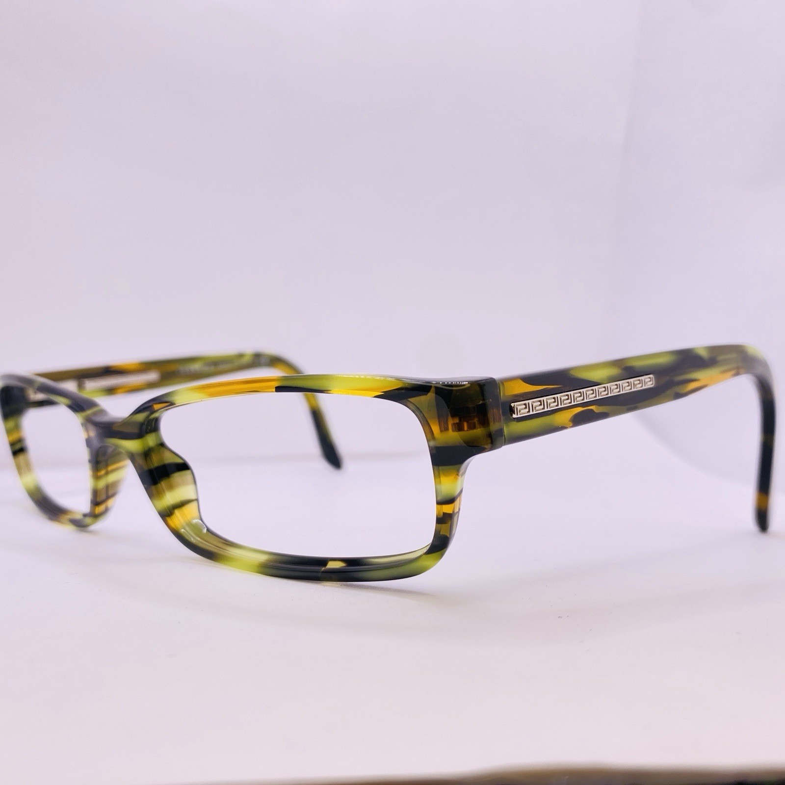 Versace Eyeglasses Mod. 3112 811 54 [] 17 140 Ivory Green Amber Authentic