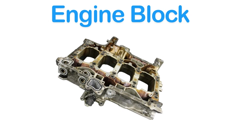 Bloque de montaje del motor del cigüeñal inferior 11-12 Audi A8 Quattro 079103803CA fabricante original Foto 3 de 4