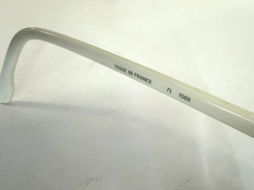 VTG Ted Lapidus Paris TL 1508 Oversized Prescription Sunglasses – White & Gold - Picture 5 of 13