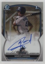 2023 Bowman Chrome Prospect Refractor 408/499 Marco Vargas #CPA-MVA Auto 09an