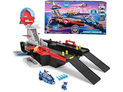    Paw Patrol: The Mighty Movie, Aircraft Carrier HQ, with Chase Action Figure