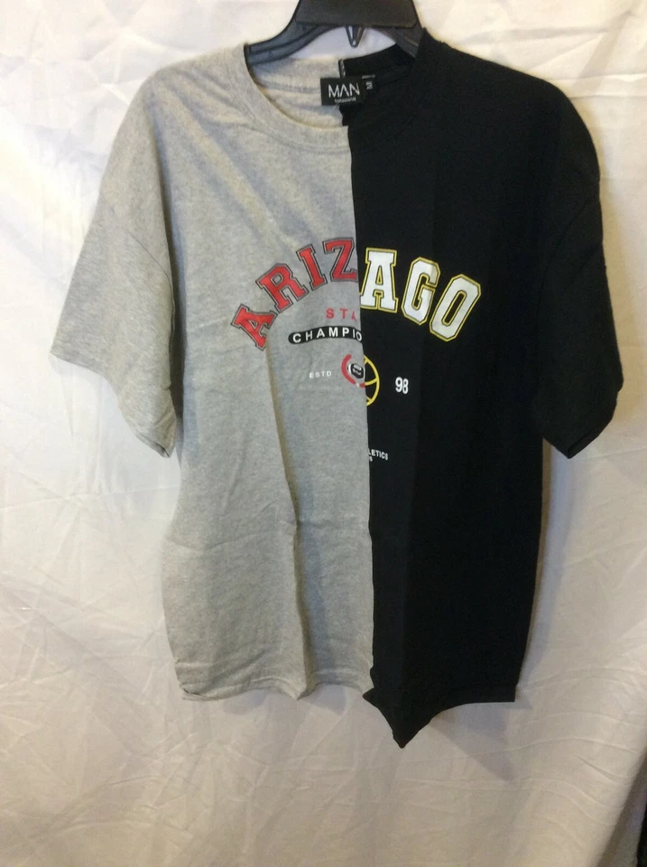 Boohoo Hombre Camiseta Gris Cuello Redondo Grande Manga Corta Pullover Talla M Foto 2 de 4