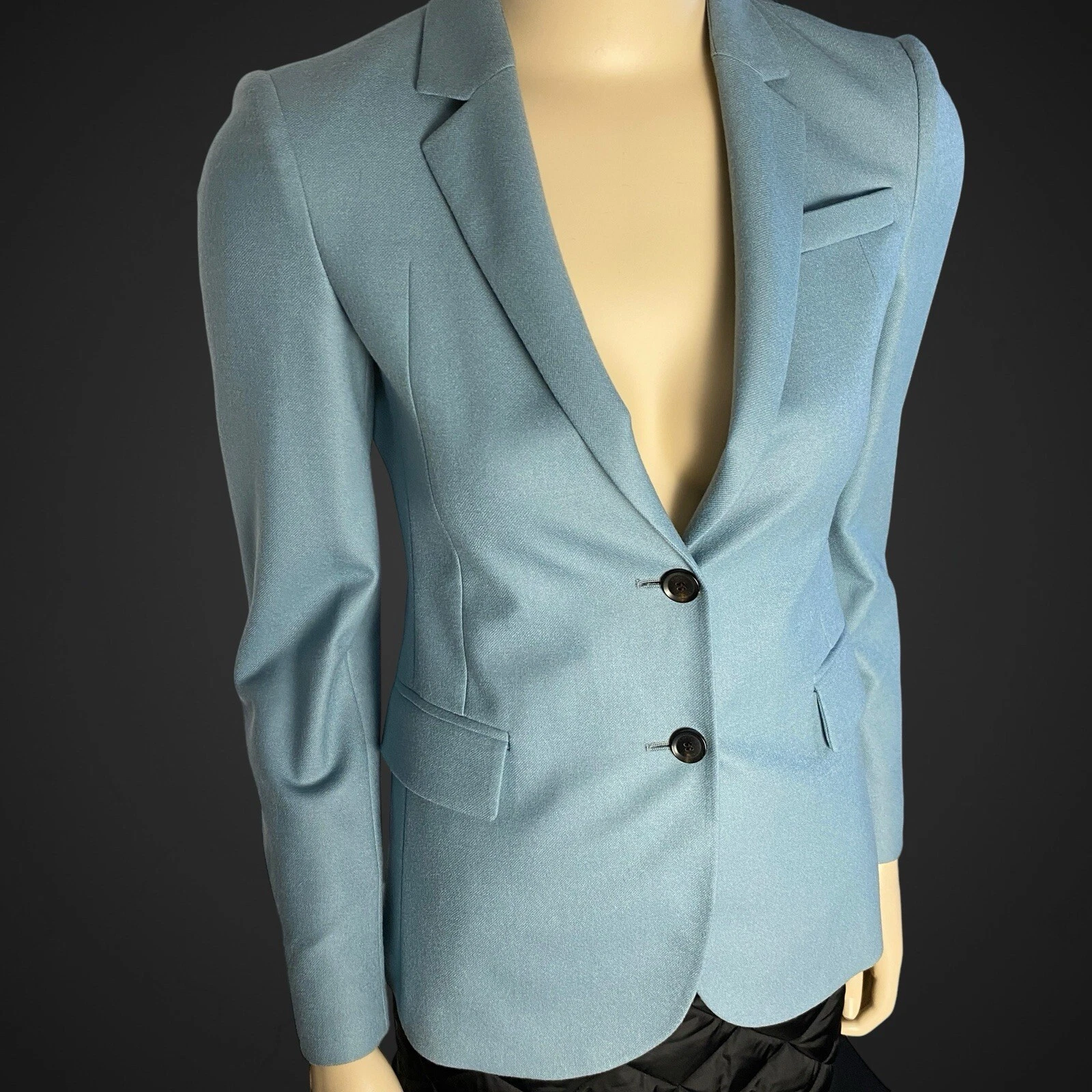 Giacca blazer Gucci vintage donna lana blu chiaro taglia 38 XS