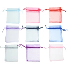 100PCS Gift Pouches Sundries Bags Drawstring Pouches Mesh Bags Jewelry Bags New