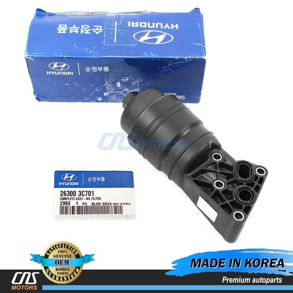 GENUINE Hyundai OEM Engine Oil Filter Housing for Genesis Coupe Sedan Kia K900 Foto 4 de 4