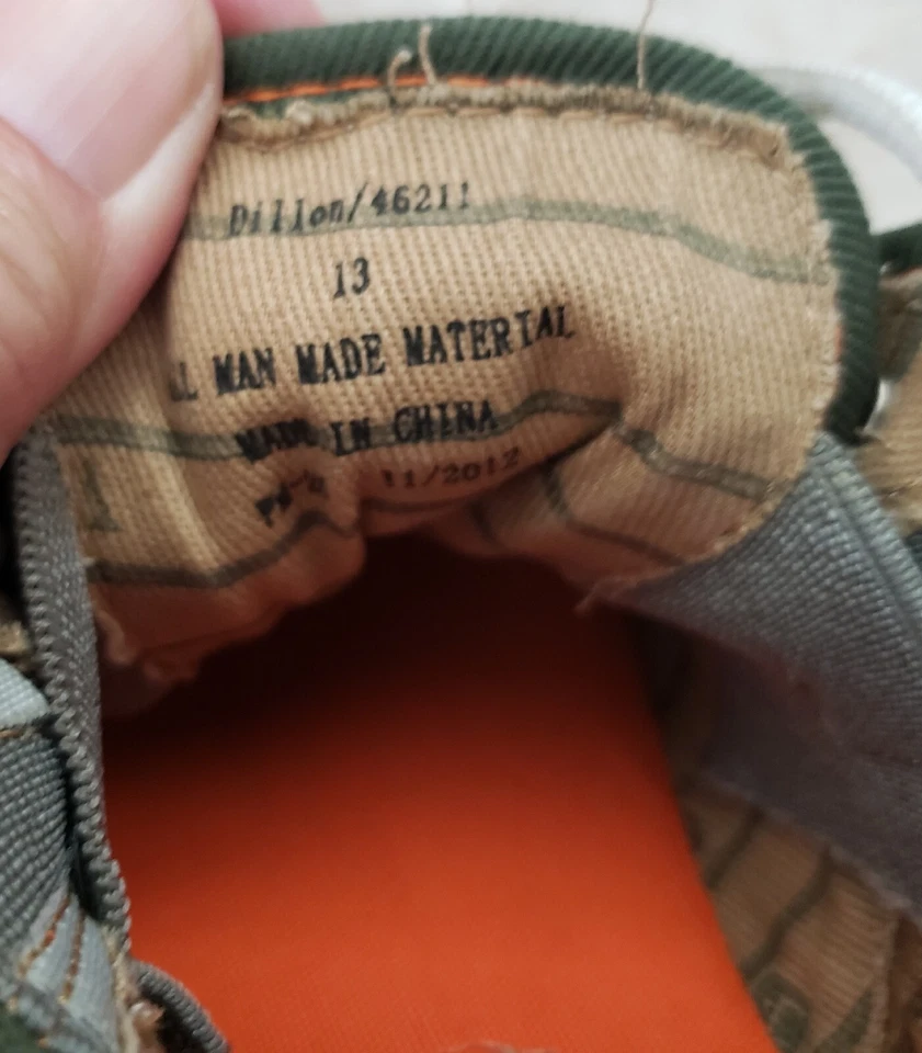 Boys NAART JIE Naartjie Kids DILLON Green Canvas Lace up Loafers Shoes, Size 13 - Image 4 of 4