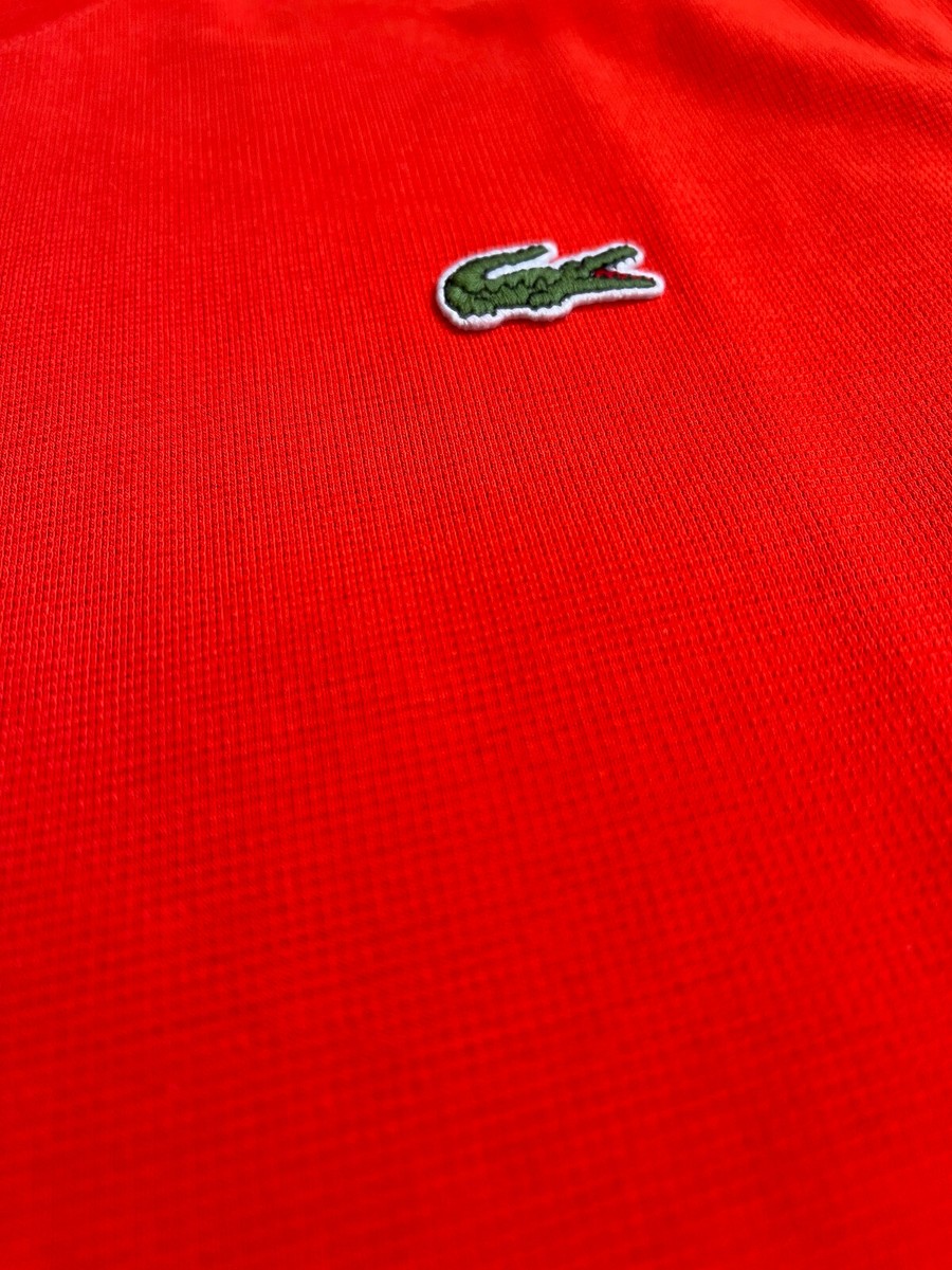 Lacoste Men Crocodile Solid V-Neck Short Sleeve Sport T