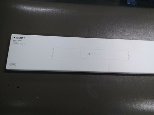 42mm Offizielles Sportarmband für Apple Watch - Weiß - Edelstahl Pin MJ4M2ZM/A - Bild 1 von 4