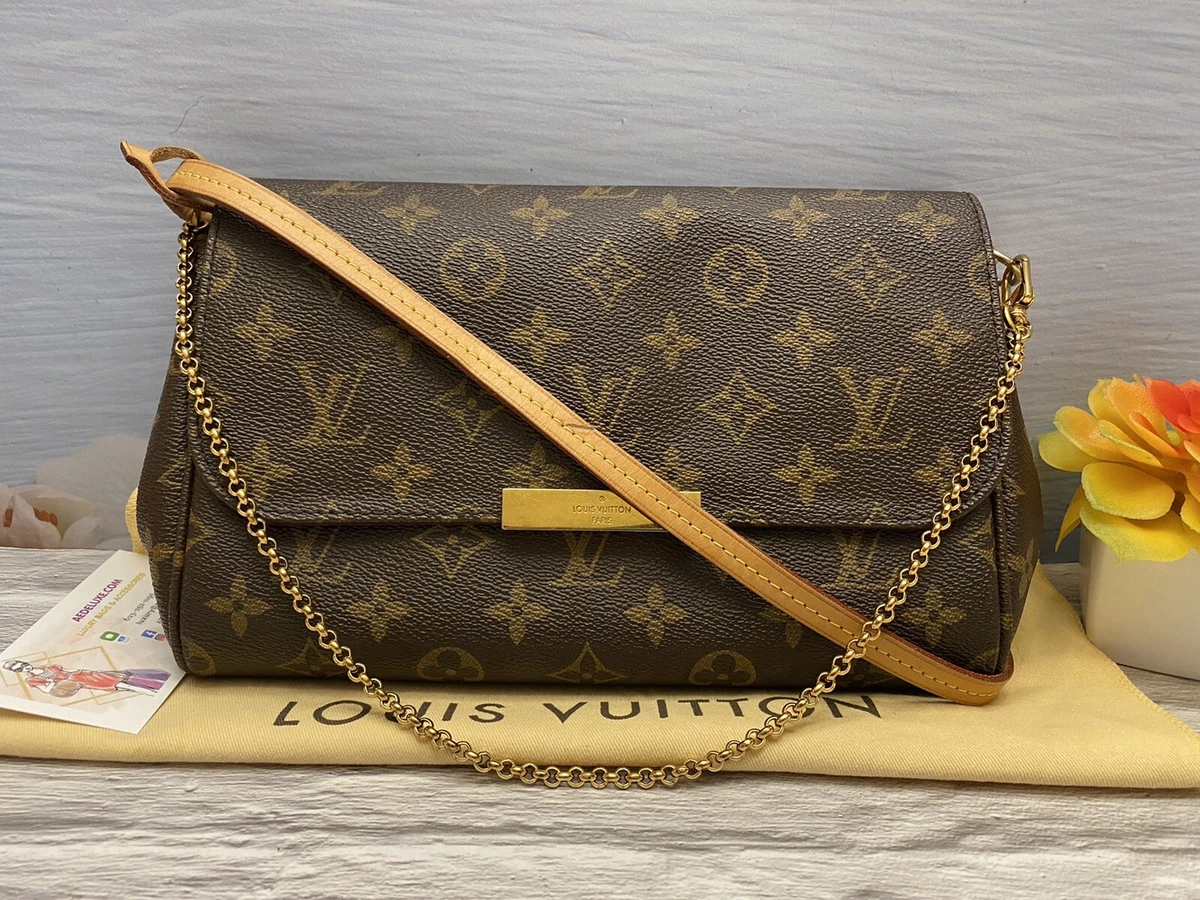 Louis Vuitton Brown Monogram Canvas Favorite MM Gold Hardware