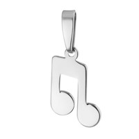 KettenanhäNger AnhäNger Kette Charm Note 925 Silber Echtschmuck