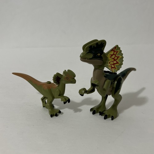 Lego Dilophosaurus Dinosaur Minifigure Lot Of 2 Jurassic World 76951/75934/75931