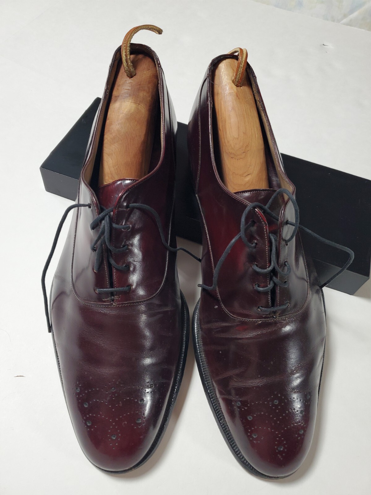 Johnson Murphy Men's Dress Lace Up Shoes Wine 9 1/2 D eBay