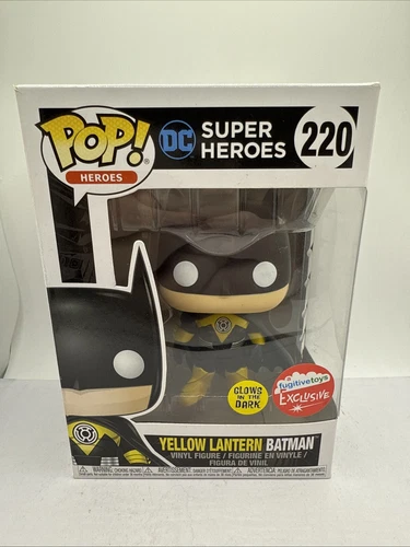Funko Pop Yellow Lantern Batman Glows in the Dark Fugitive Exclusive  w/ Protect