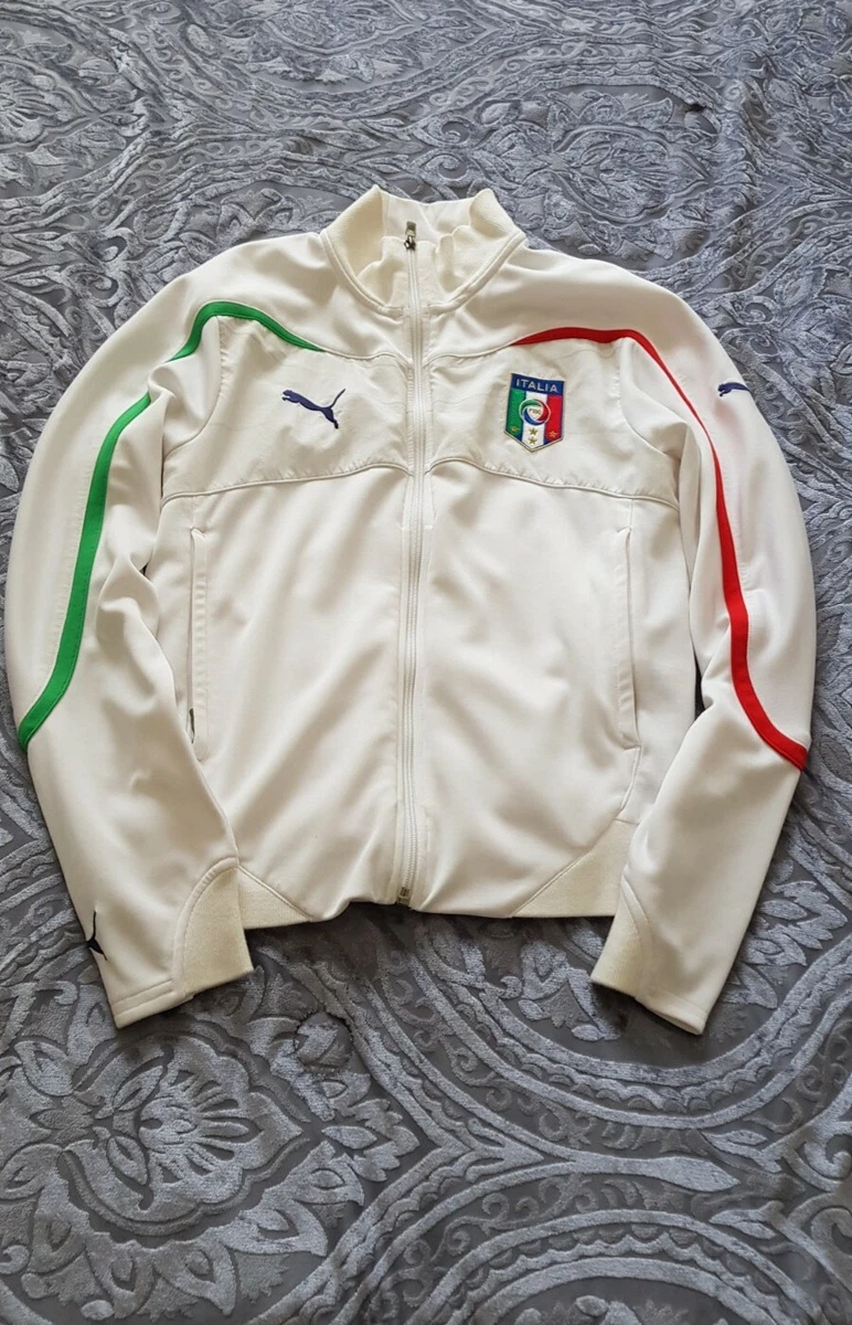 Italy 2010-11 Training TRACKSUIT Jacket Jersey Puma Foodball Soccer White  Size S