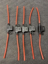 Lot (5) 1-Pole Automotive Fuse Holder, AC: Not Rated, DC: 32VDC, 2 to 30A, Serie