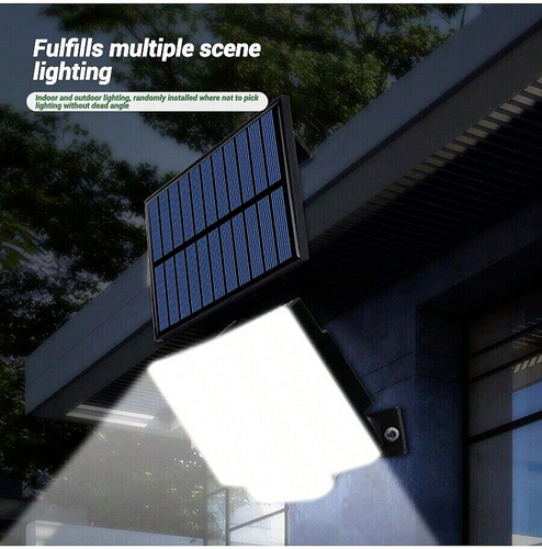 LED Solar Street Wall Lights with Remote PIR Motion Sensor Outdoor Garden Yard - Picture 6 of 11