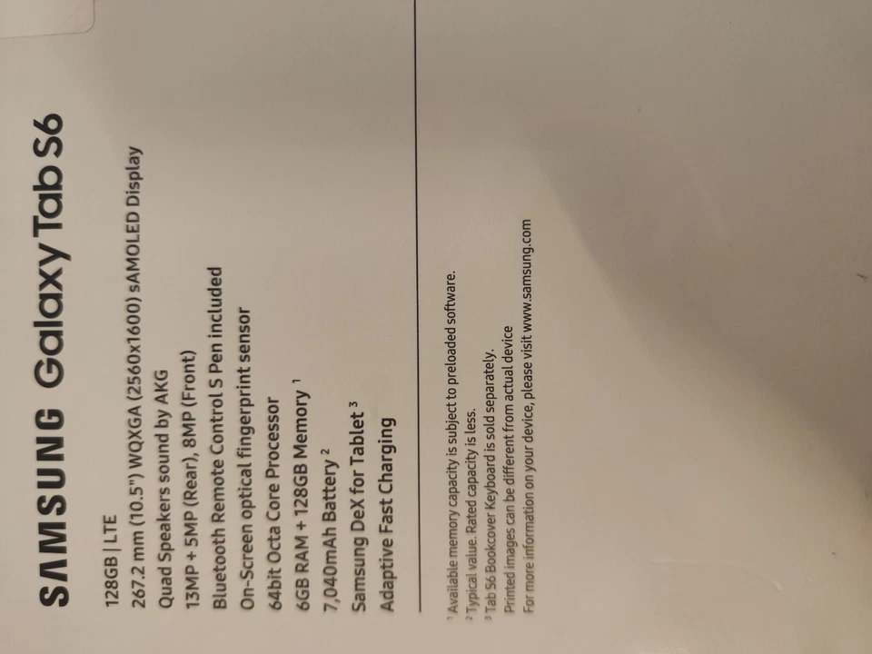 Samsung Galaxy Tab S6 · 128GB · Cellular, foto 2 di 5
