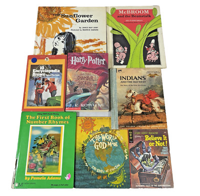 Children's Books Lot of 11 Harry Potter Encyclopedia Brown The Sunflower Garden