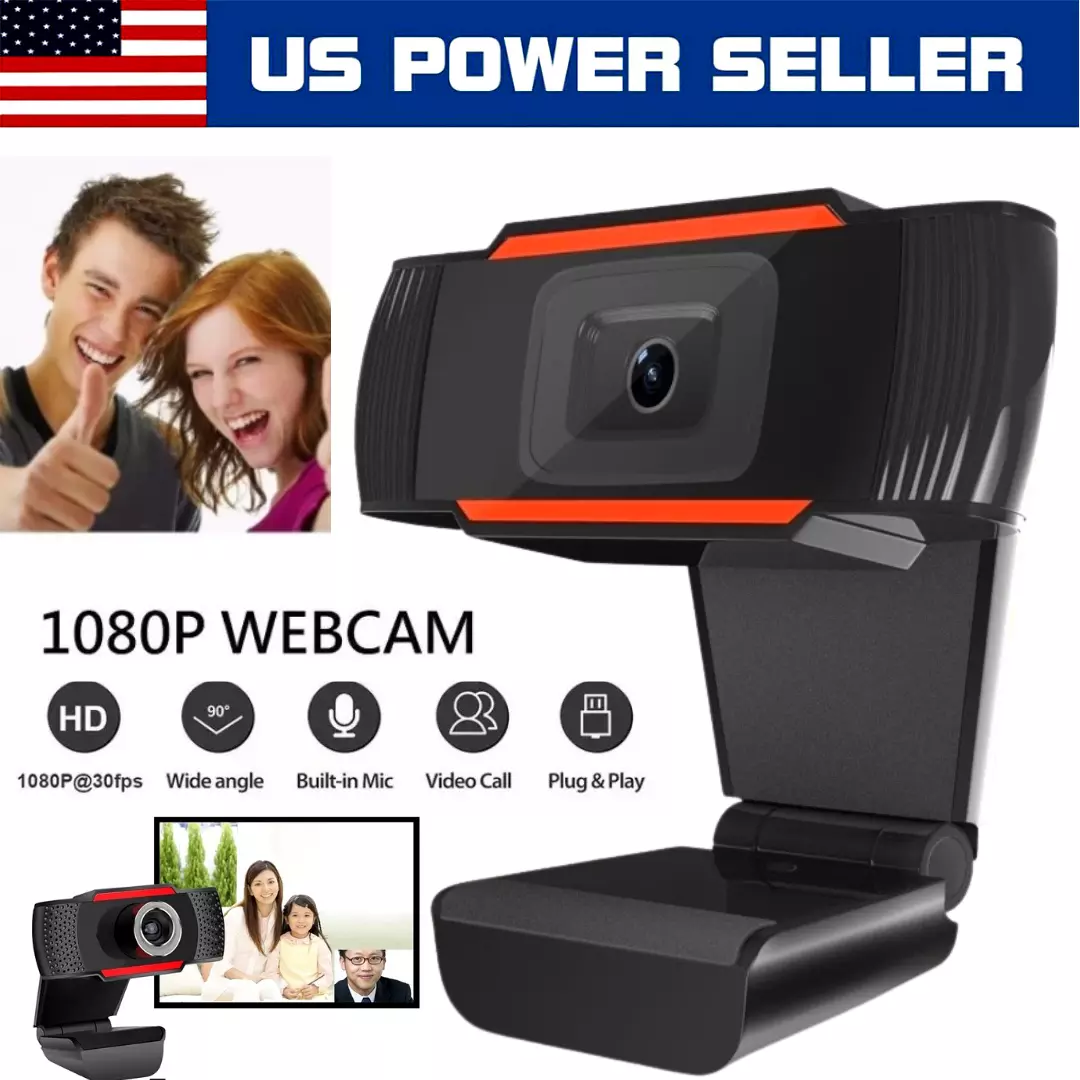 Camara Web Para PC Laptop Computadora 1080P Full HD USB Con Microfono  Streaming