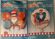 Anagram DR SEUSS / I LOVE READING Foil Mylar Balloons Birthday Party - YOU PICK