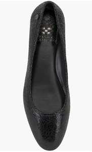 Vince Camuto Women's Minndy Casual Flat Ballet Black Crinkle size 7