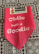 Doggiedanna OLDIE BUT A GOODIE Pink Dog Bandana MEDIUM LARGE Tie On Scarf Fundog