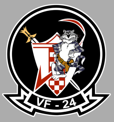 TOMCAT F14 AUFKLEBER WAPPEN VF24 RENEGADES ABZEICHEN FLUGZEUG STICKER AV042