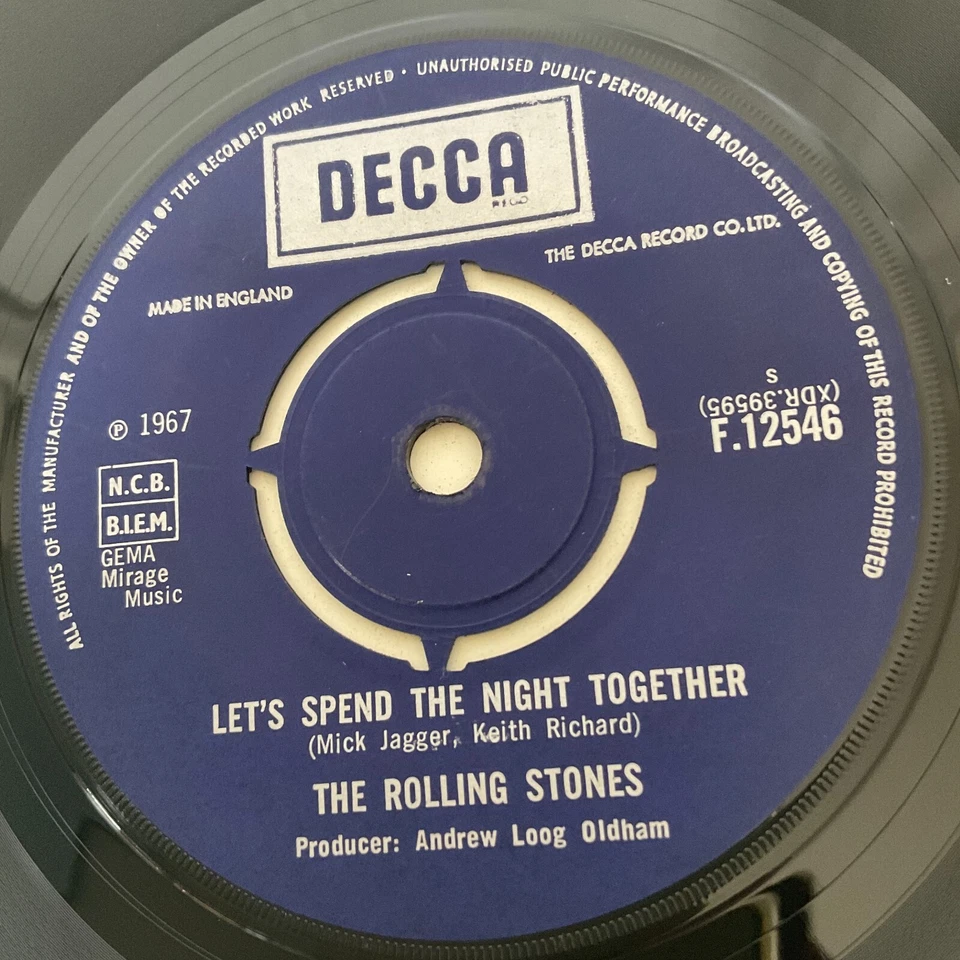 Rolling Stones Let's Spend The Night Together 7" 1967 UK Decca EX vinyl 45 RPM - Image 4 of 4