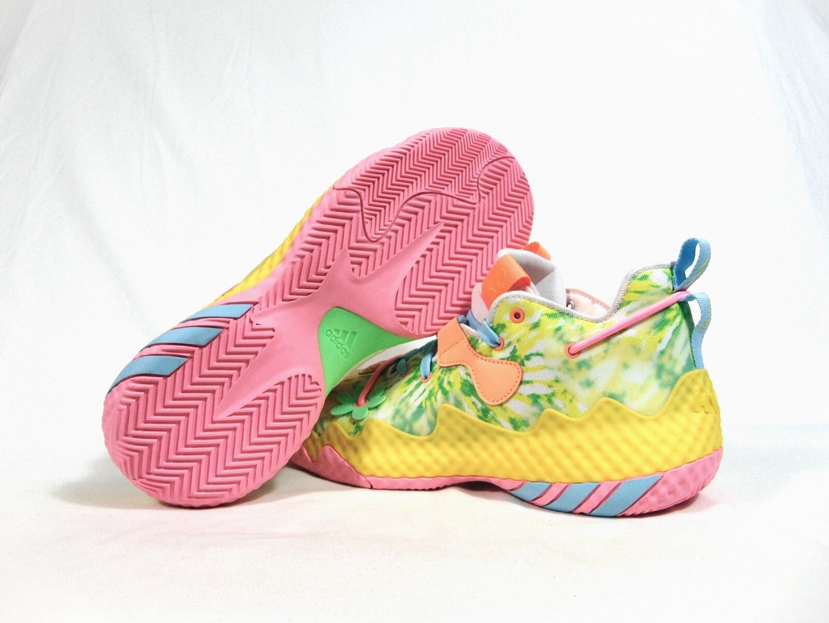 Adidas Harden Vol. 6 Yellow & Tie Dye Basketball Shoes Sz 
