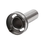 4.5" Stainless Steel Round Exhaust Muffler Tip Removable Silencer Inner Silence