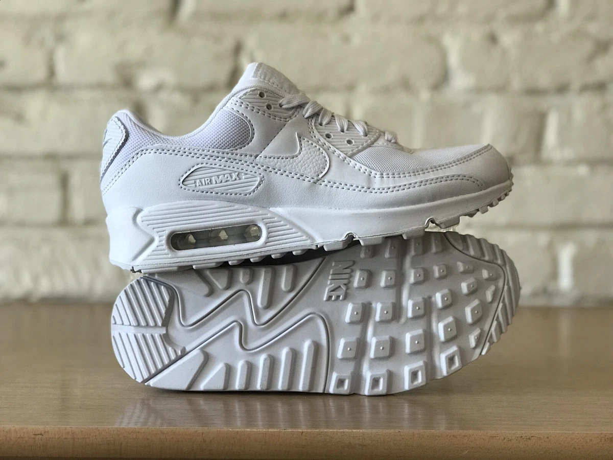 jubilæum Den sandsynlige løg Nike Air Max 90 Triple White Shoes Sneakers DH8010-100 Women Size 11 New  Running | eBay