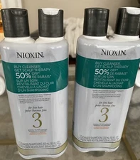 Two NIOXIN System 3 Cleanser Shampoo Scalp Therapy Conditioner Dual pack