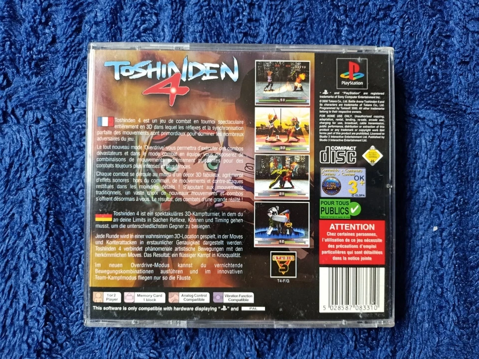 TOSHINDEN 4 (SONY PLAY STATION PS1 PAL), foto 2 de 3