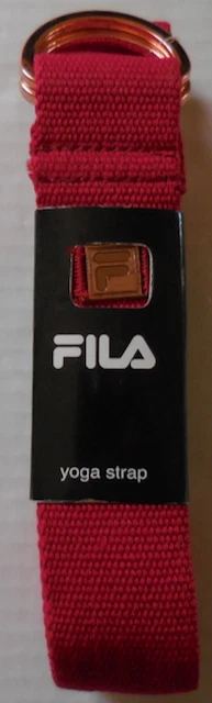 FILA Adult Unisex Red Yoga Strap or Pilates Exercise Metal Badge Logo Set of 10 - Image 3 of 4