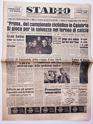 Stadion 6. April 1958 Goldpokal Shell - Liedholm - Ercole Baldini - Fausto Coppi
