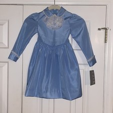 NWT RUTH OF CAROLINA Vintage GIrl's Light Blue Long Sleeve Dress Lace Size 5