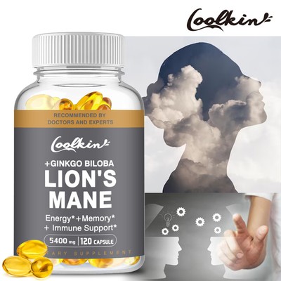 120pcs Lion's Mane 5400mg - Brain Health, Memory & Focus Booster, Cognitive