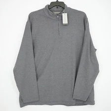 Daniel Cremieux Men's Long Sleeve 1/4 Pullover XXL Blue Solid NWT $95